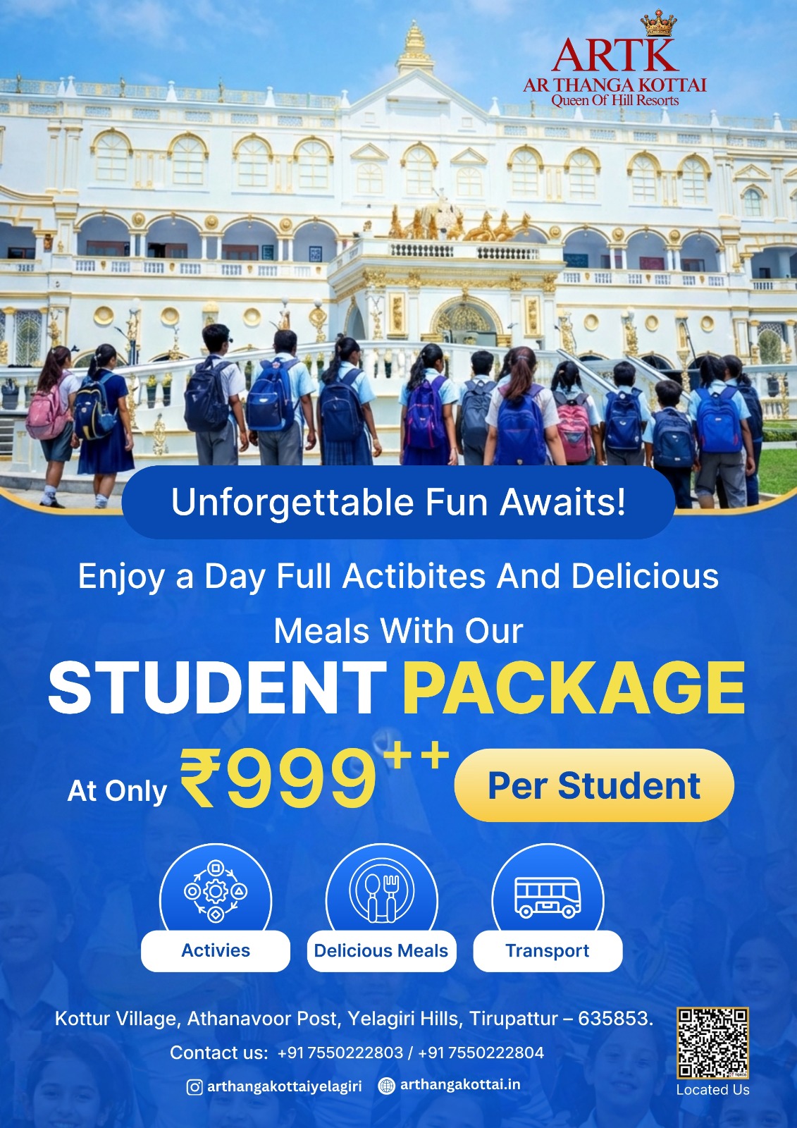 Student Day Package Unforgettable Fun